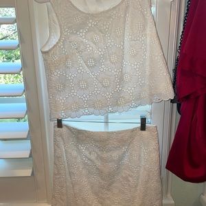 Lilly Pulitzer - White Top & White Skirt